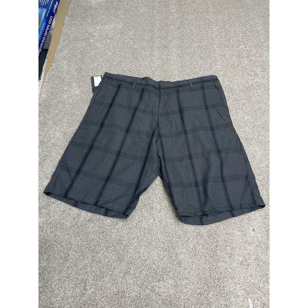 Preppy Summer Burnside Men’s Sz 40 Big Tall Gray Plaid Shorts Golf Chino Summer